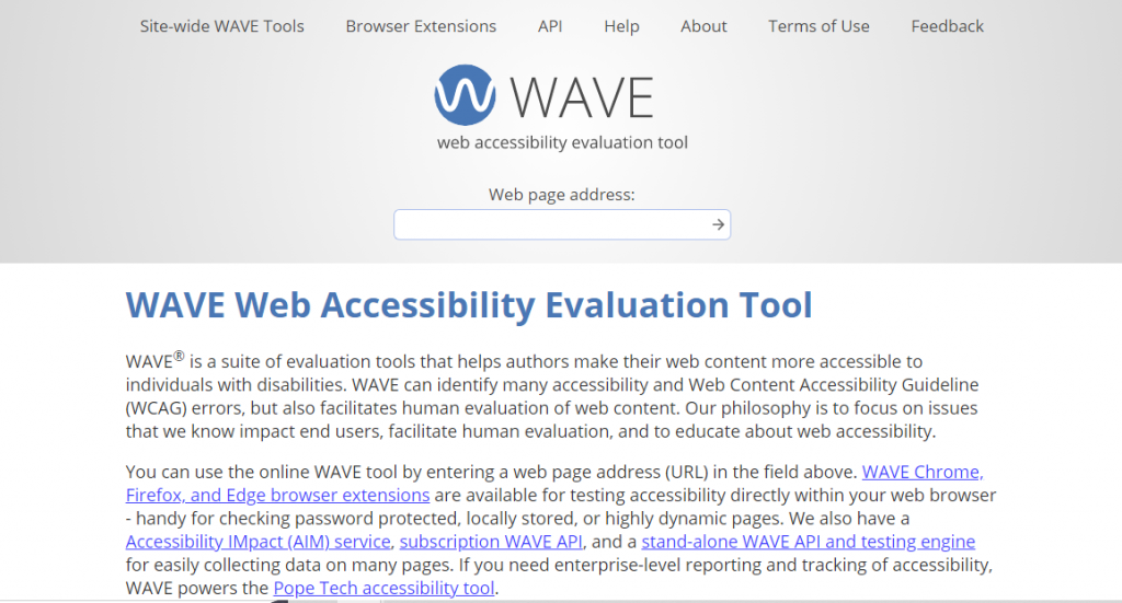 Sitio web de Wave